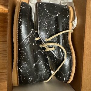 Mon Petit Constellation Hard Soled Leather Boots- Toddler Size 11